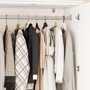 Mirrored Wardrobe Closet with Shoe Cabinet & 3 Drawers