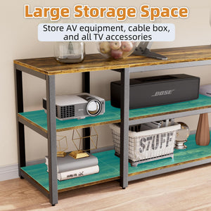 3-Tier TV Stand for 85 Inch TVs with Open Shelves