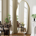 Irregular Full Length Floor Mirror with Aluminum Frame