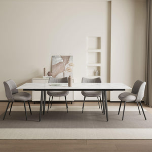 Extendable Sintered Stone Dining Table 62.9" to 94.4"