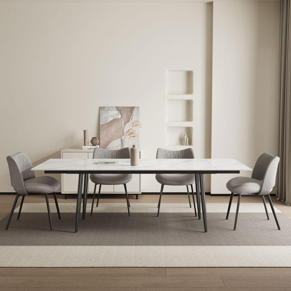 Extendable Sintered Stone Dining Table 62.9" to 94.4"