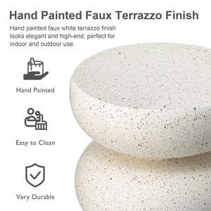 MGO Faux Terrazzo Garden Stool & Outdoor Side Table