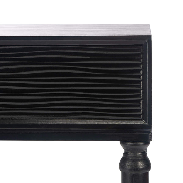 Contemporary Black Accent Table with Drawer