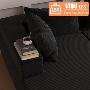 108" Modular Sectional Sofa L-Shape with Deep Seat
