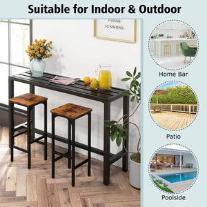 Metal Outdoor Bar Table – Counter Height Pub Dining Table