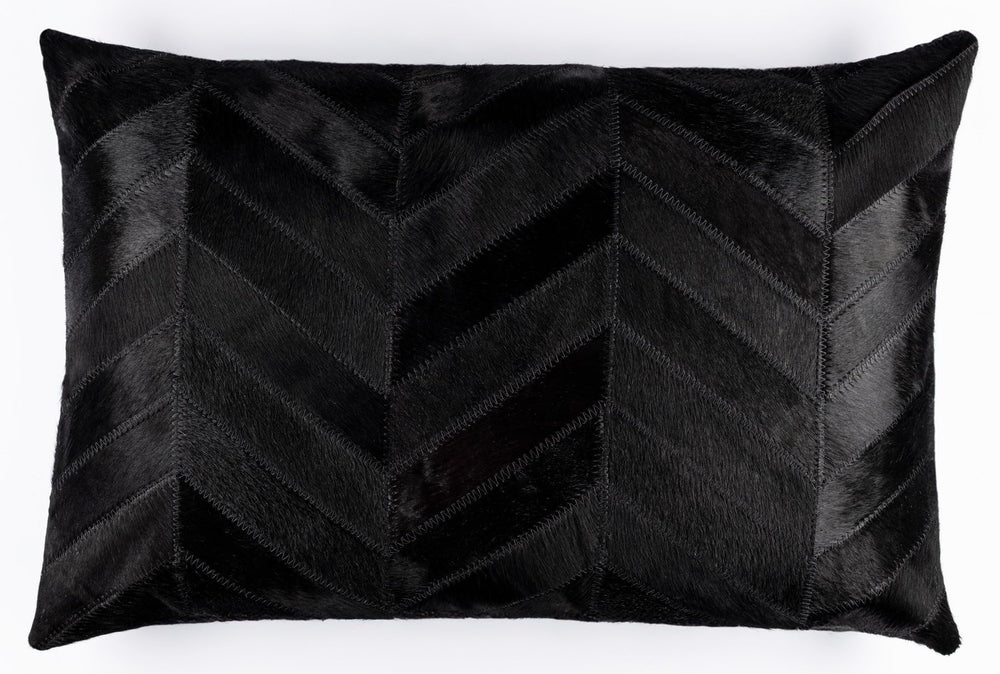 Cowhide Leather Patchwork Throw Pillow