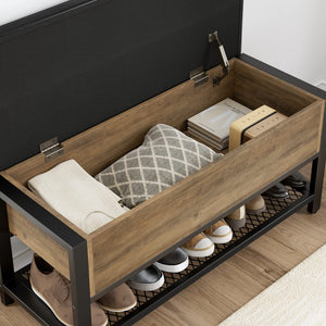 Storage Bench with Flip-Open Lid & Padded Seat