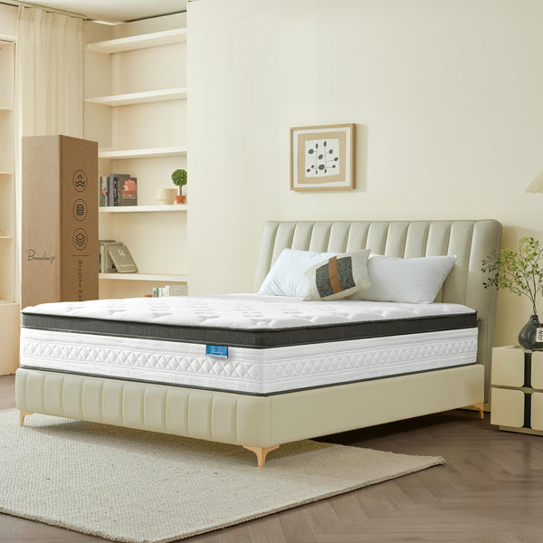 12-Inch Cooling Hybrid Mattress with Gel Memory Foam & Pocket Coils