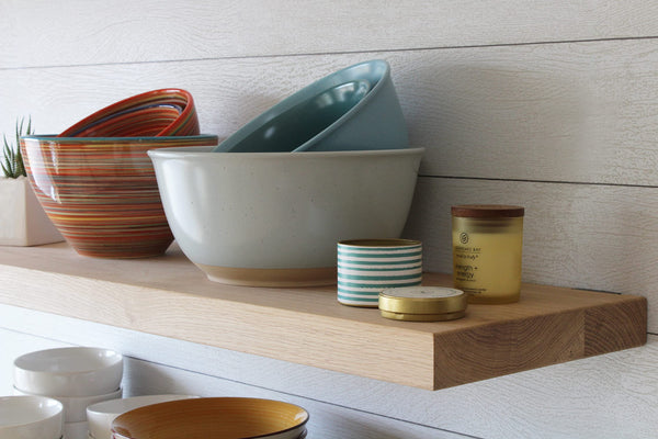 White Oak Floating Shelves Set of 2 | 11" Deep | Wall Mount