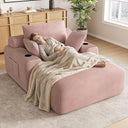 69" Oversized Boneless Chaise Lounge Chair with Cup Holders & Storage