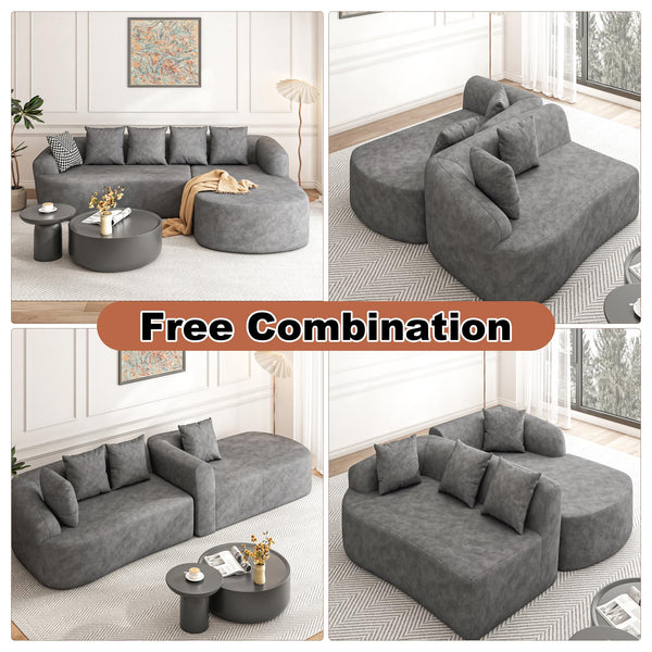 Modular Sectional Sofa with Deep Seat & Chaise