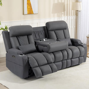 Zero Wall Hugger Power Reclining Sofa Set with Adjustable Headrest