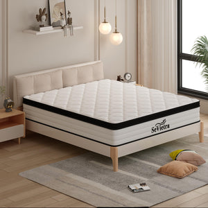 Queen Hybrid Mattress – Euro Top, Pocket Springs, Memory Foam