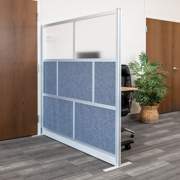 Modular Wall Room Divider System with Acoustic PET Panels
