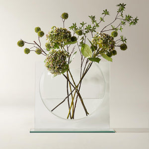 Ellipse Glass Vase — Modern Sculptural Decorative Vase