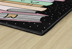 Stack of Books Educational Area Rug for Kids