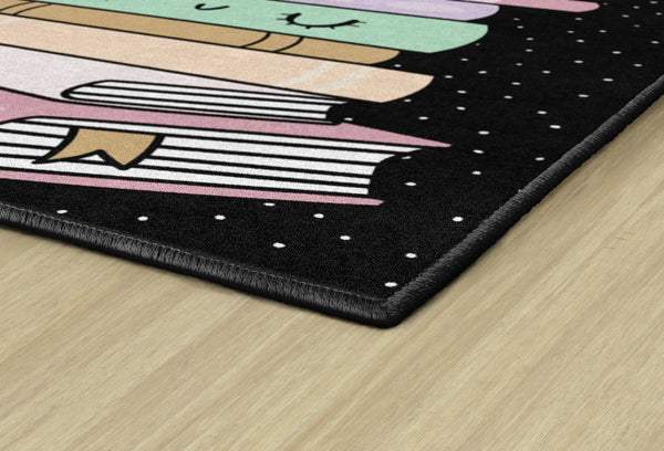 Stack of Books Educational Area Rug for Kids