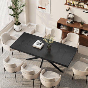 Extendable Rectangular Dining Table with Hidden Storage
