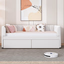 Twin Size Velvet Daybed with 2 Drawers