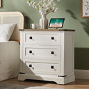 32" Farmhouse Nightstand with Charging Station