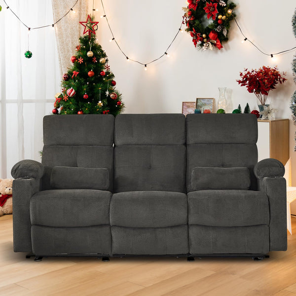Power Reclining Sofa with Heat & Massage – 3 Seater
