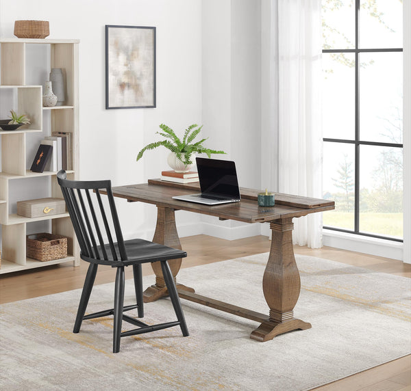 Farmhouse Flip-Top Console Dining Table – Solid Pine Wood