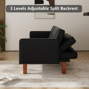 Convertible Futon Sofa Bed with Split Back