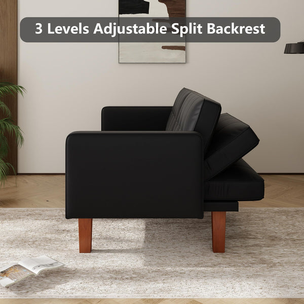 Convertible Futon Sofa Bed with Split Back