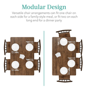 5-Piece Modern Dining Table Set with 4 Chairs