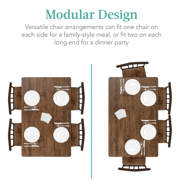 5-Piece Modern Dining Table Set with 4 Chairs
