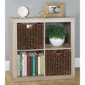 Seagrass Woven Cube Storage Baskets with Handles