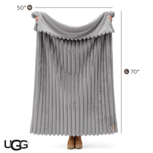 Faux Fur Throw Blanket – Reversible Plush Cozy Throw for Couch, Bed & Chair