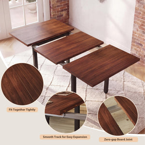 Extendable Dining Table Set with 4 Chairs
