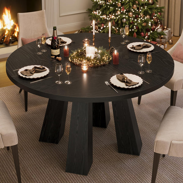 47" Round Dining Table for 4-6