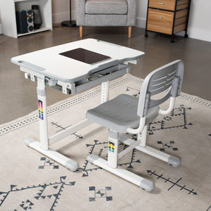 Height Adjustable Kids Desk & Chair Set