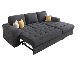 L-Shaped Sleeper Sofa with Storage Chaise