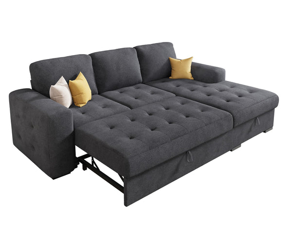 L-Shaped Sleeper Sofa with Storage Chaise