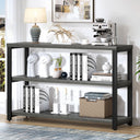 47" Industrial Console Table with 3-Tier Storage Shelves