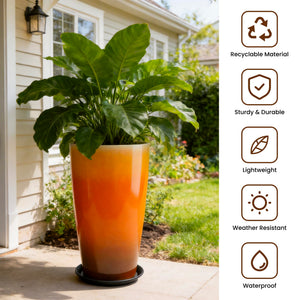 21-Inch Tall Outdoor & Indoor Planter Set of 2