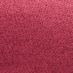 Tufted Fabric Ottoman Bench – Deep Red