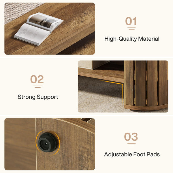 63" Entryway Shoe Bench with Open Storage Shelf