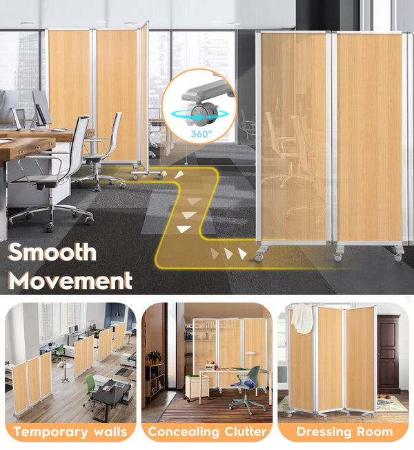 3-Panel Folding Room Divider Privacy Screen 71" x 71"