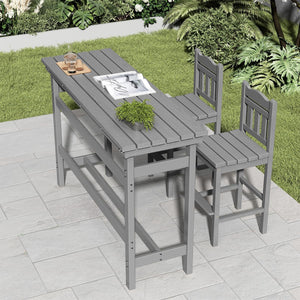 Outdoor HDPE Bar Table 41" Counter Height Rectangle Patio Bar Table