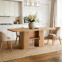 Oval Dining Table for 4–6 People with Storage Base