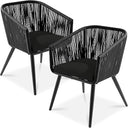 Wicker Patio Dining Chairs Set of 2