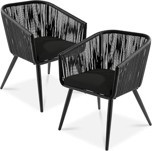 Wicker Patio Dining Chairs Set of 2