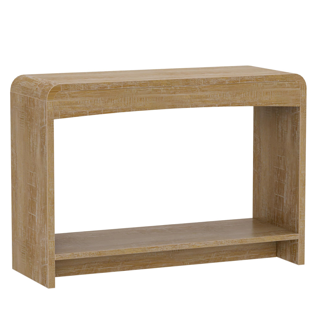 Farmhouse Console Table with Open Shelf