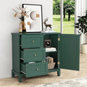 Accent Cabinet with 3 Drawers and Door – Wooden Sideboard with Shelves