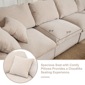 U-Shaped Modular Sectional Sofa with Ottoman – 7 Seat
