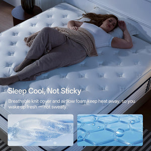Hybrid Mattress 12 Inch Medium Plush with Gel Memory Foam & Pocket Coils